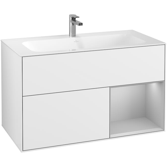 Tvättställsskåp Villeroy & Boch Finion med 2 Lådor och Hylla för Inbyggt Tvättställ