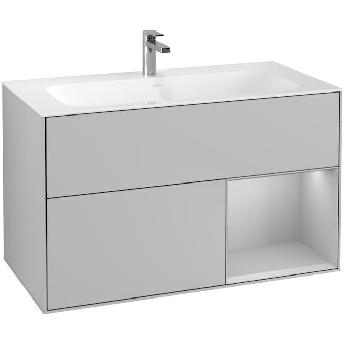 Tvättställsskåp Villeroy & Boch Finion med 2 Lådor och Hylla för Inbyggt Tvättställ