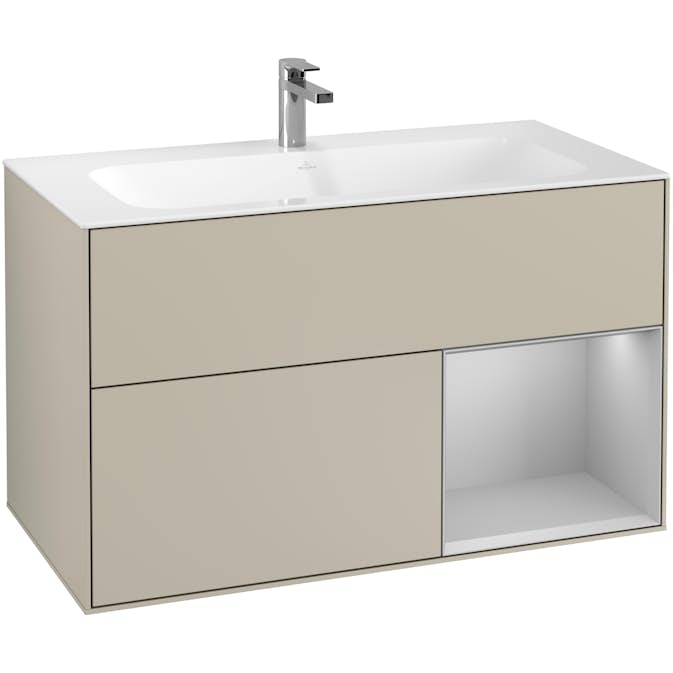 Tvättställsskåp Villeroy & Boch Finion med 2 Lådor och Hylla för Inbyggt Tvättställ