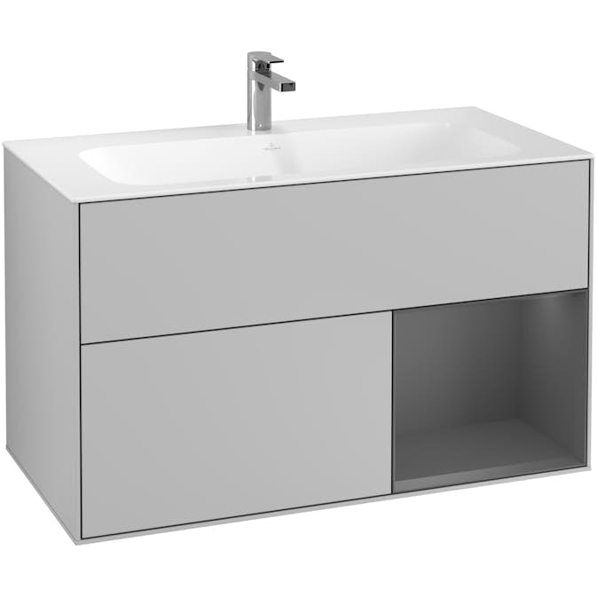 Tvättställsskåp Villeroy & Boch Finion med 2 Lådor och Hylla för Inbyggt Tvättställ