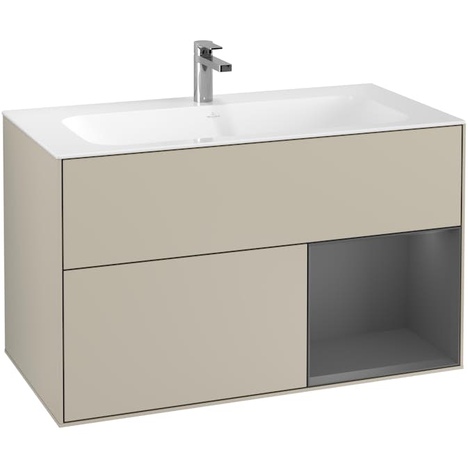 Tvättställsskåp Villeroy & Boch Finion med 2 Lådor och Hylla för Inbyggt Tvättställ