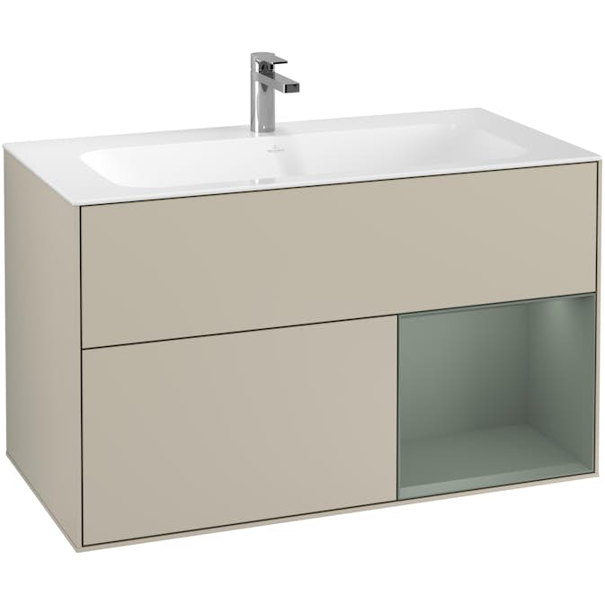 Tvättställsskåp Villeroy & Boch Finion med 2 Lådor och Hylla för Inbyggt Tvättställ