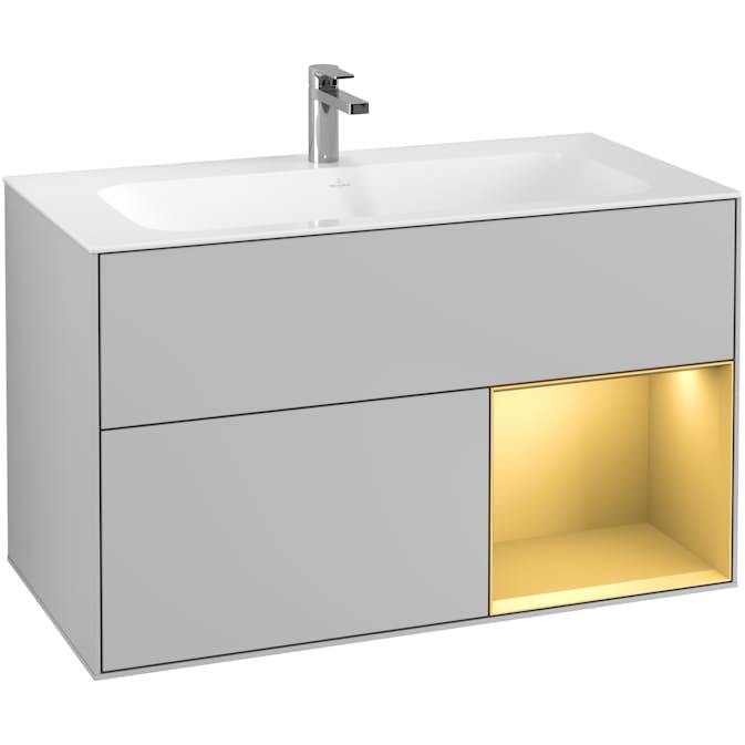 Tvättställsskåp Villeroy & Boch Finion med 2 Lådor och Hylla för Inbyggt Tvättställ