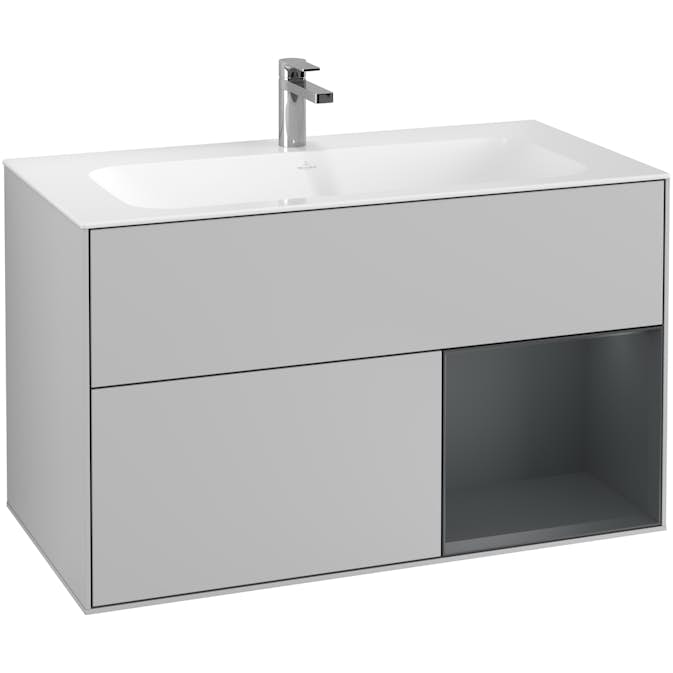 Tvättställsskåp Villeroy & Boch Finion med 2 Lådor och Hylla för Inbyggt Tvättställ
