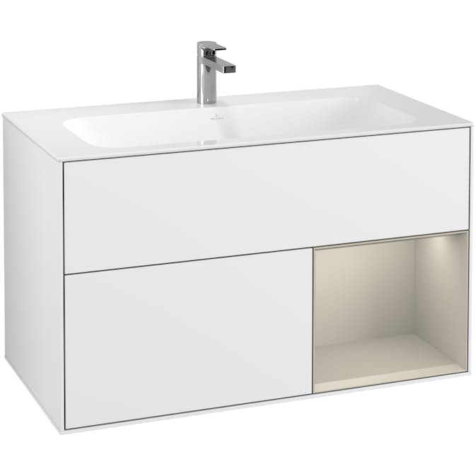 Tvättställsskåp Villeroy & Boch Finion med 2 Lådor och Hylla för Inbyggt Tvättställ