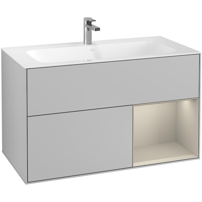 Tvättställsskåp Villeroy & Boch Finion med 2 Lådor och Hylla för Inbyggt Tvättställ