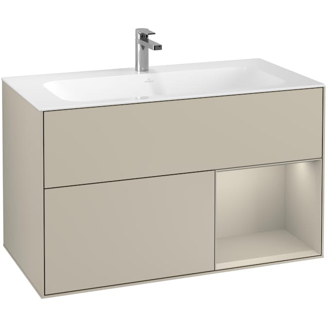 Tvättställsskåp Villeroy & Boch Finion med 2 Lådor och Hylla för Inbyggt Tvättställ
