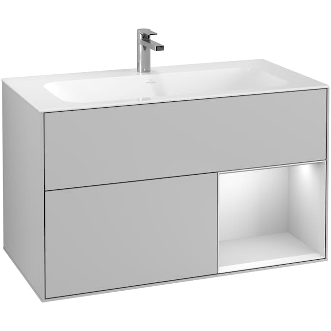 Tvättställsskåp Villeroy & Boch Finion med 2 Lådor och Hylla för Inbyggt Tvättställ