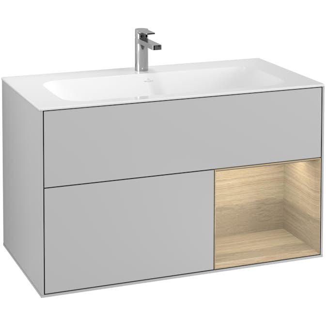 Tvättställsskåp Villeroy & Boch Finion med 2 Lådor och Hylla för Inbyggt Tvättställ
