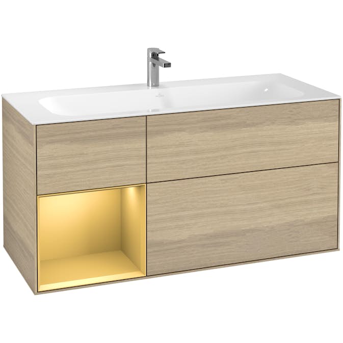 Tvättställsskåp Villeroy & Boch Finion med 3 Lådor och Hylla för Inbyggt Tvättställ