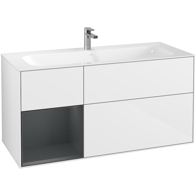 Tvättställsskåp Villeroy & Boch Finion med 3 Lådor och Hylla för Inbyggt Tvättställ