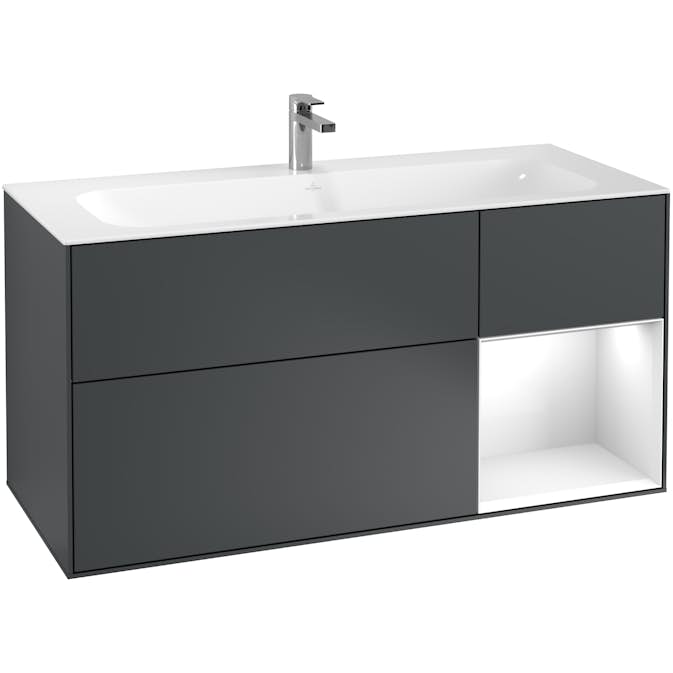 Tvättställsskåp Villeroy & Boch Finion med 3 Lådor och Hylla för Inbyggt Tvättställ