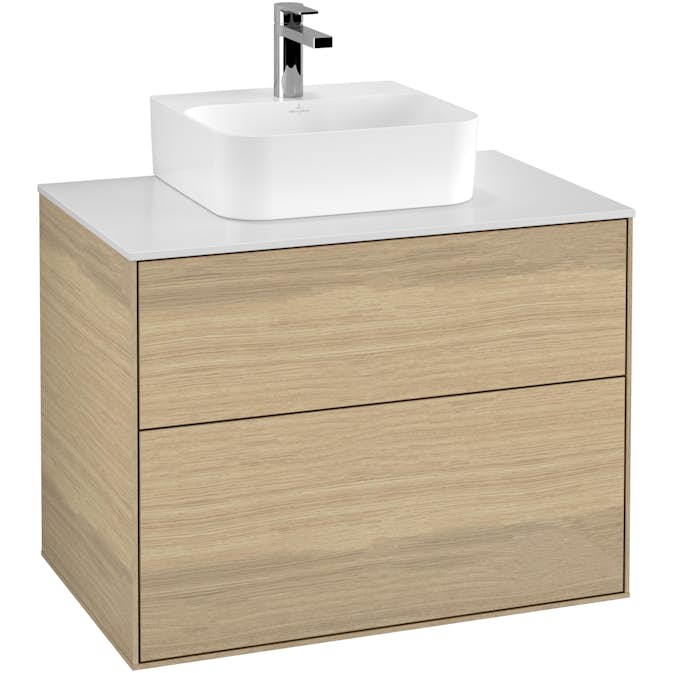 Tvättställsskåp Villeroy & Boch Finion med 2 Lådor och Bänkskiva för Kompakt Tvättställ