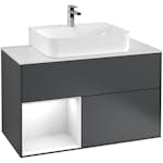 Tvättställsskåp Villeroy & Boch Finion med 2 Lådor Hylla och Bänkskiva för Centrerat Tvättställ