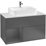 Tvättställsskåp Villeroy & Boch Finion med 2 Lådor Hylla och Bänkskiva för Centrerat Tvättställ