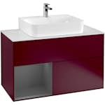 Tvättställsskåp Villeroy & Boch Finion med 2 Lådor Hylla och Bänkskiva för Centrerat Tvättställ
