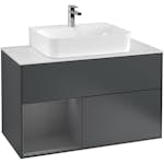 Tvättställsskåp Villeroy & Boch Finion med 2 Lådor Hylla och Bänkskiva för Centrerat Tvättställ