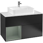 Tvättställsskåp Villeroy & Boch Finion med 2 Lådor Hylla och Bänkskiva för Centrerat Tvättställ