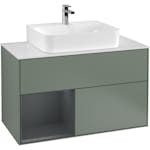 Tvättställsskåp Villeroy & Boch Finion med 2 Lådor Hylla och Bänkskiva för Centrerat Tvättställ