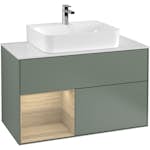 Tvättställsskåp Villeroy & Boch Finion med 2 Lådor Hylla och Bänkskiva för Centrerat Tvättställ