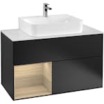 Tvättställsskåp Villeroy & Boch Finion med 2 Lådor Hylla och Bänkskiva för Centrerat Tvättställ