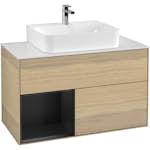 Tvättställsskåp Villeroy & Boch Finion med 2 Lådor Hylla och Bänkskiva för Centrerat Tvättställ
