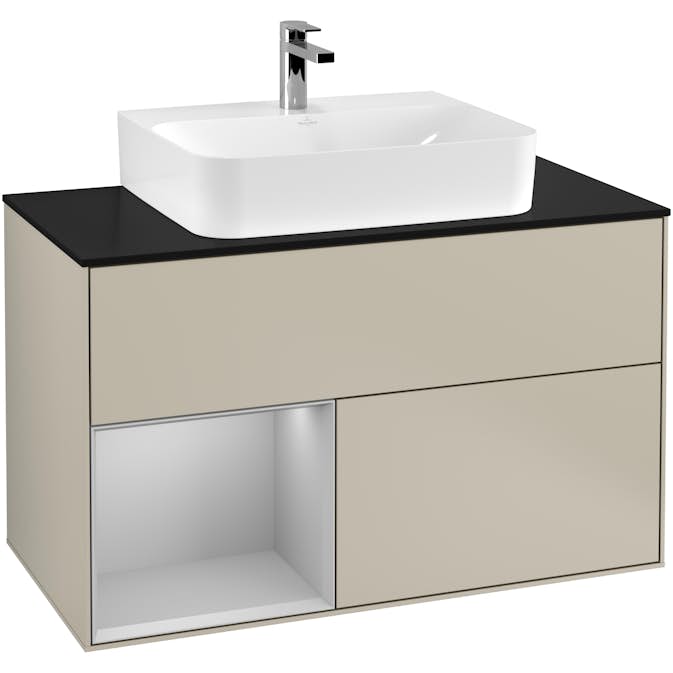 Tvättställsskåp Villeroy & Boch Finion med 2 Lådor Hylla och Bänkskiva för Centrerat Tvättställ