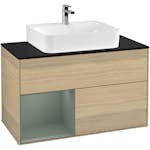 Tvättställsskåp Villeroy & Boch Finion med 2 Lådor Hylla och Bänkskiva för Centrerat Tvättställ