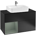 Tvättställsskåp Villeroy & Boch Finion med 2 Lådor Hylla och Bänkskiva för Centrerat Tvättställ