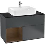 Tvättställsskåp Villeroy & Boch Finion med 2 Lådor Hylla och Bänkskiva för Centrerat Tvättställ