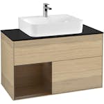 Tvättställsskåp Villeroy & Boch Finion med 2 Lådor Hylla och Bänkskiva för Centrerat Tvättställ