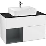 Tvättställsskåp Villeroy & Boch Finion med 2 Lådor Hylla och Bänkskiva för Centrerat Tvättställ