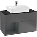 Tvättställsskåp Villeroy & Boch Finion med 2 Lådor Hylla och Bänkskiva för Centrerat Tvättställ