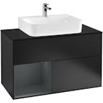 Tvättställsskåp Villeroy & Boch Finion med 2 Lådor Hylla och Bänkskiva för Centrerat Tvättställ