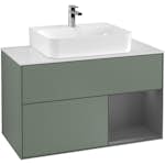 Tvättställsskåp Villeroy & Boch Finion med 2 Lådor Hylla och Bänkskiva för Centrerat Tvättställ