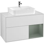 Tvättställsskåp Villeroy & Boch Finion med 2 Lådor Hylla och Bänkskiva för Centrerat Tvättställ