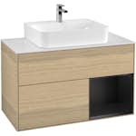 Tvättställsskåp Villeroy & Boch Finion med 2 Lådor Hylla och Bänkskiva för Centrerat Tvättställ
