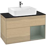 Tvättställsskåp Villeroy & Boch Finion med 2 Lådor Hylla och Bänkskiva för Centrerat Tvättställ