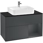 Tvättställsskåp Villeroy & Boch Finion med 2 Lådor Hylla och Bänkskiva för Centrerat Tvättställ