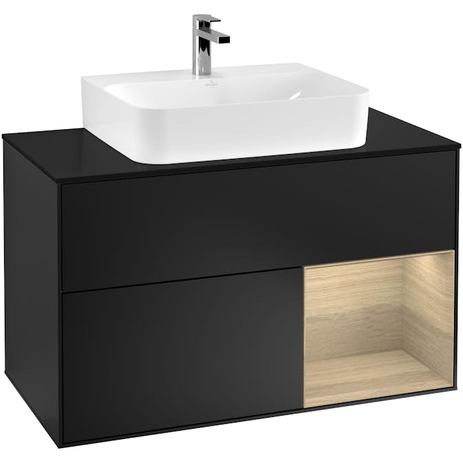 Tvättställsskåp Villeroy & Boch Finion med 2 Lådor Hylla och Bänkskiva för Centrerat Tvättställ