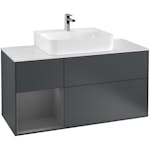 Tvättställsskåp Villeroy & Boch Finion med 3 Lådor Hylla och Bänkskiva för Centrerat Tvättställ