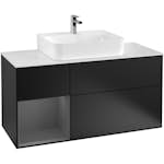 Tvättställsskåp Villeroy & Boch Finion med 3 Lådor Hylla och Bänkskiva för Centrerat Tvättställ