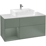 Tvättställsskåp Villeroy & Boch Finion med 3 Lådor Hylla och Bänkskiva för Centrerat Tvättställ