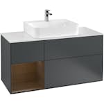 Tvättställsskåp Villeroy & Boch Finion med 3 Lådor Hylla och Bänkskiva för Centrerat Tvättställ