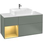 Tvättställsskåp Villeroy & Boch Finion med 3 Lådor Hylla och Bänkskiva för Centrerat Tvättställ