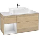 Tvättställsskåp Villeroy & Boch Finion med 3 Lådor Hylla och Bänkskiva för Centrerat Tvättställ
