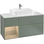 Tvättställsskåp Villeroy & Boch Finion med 3 Lådor Hylla och Bänkskiva för Centrerat Tvättställ