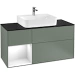 Tvättställsskåp Villeroy & Boch Finion med 3 Lådor Hylla och Bänkskiva för Centrerat Tvättställ