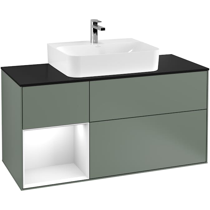 Tvättställsskåp Villeroy & Boch Finion med 3 Lådor Hylla och Bänkskiva för Centrerat Tvättställ