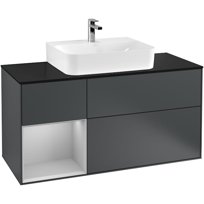 Tvättställsskåp Villeroy & Boch Finion med 3 Lådor Hylla och Bänkskiva för Centrerat Tvättställ